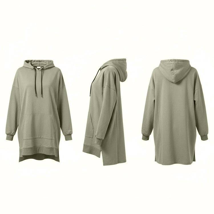 هودی زنانه Layona فریسایز رنگ سبز سدری – برش آزاد