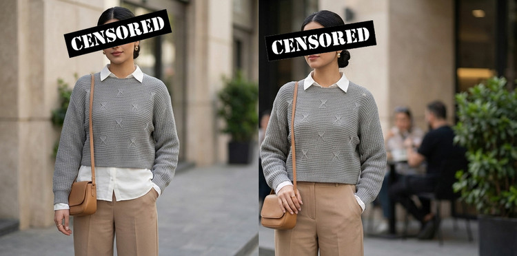 استایل خیابانی با نیمتنه زنانه بافت کنفی