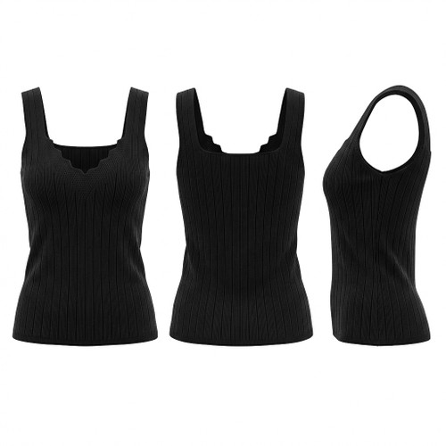 تاپ کبریتی زنانه Layona رنگ مشکی فریسایز