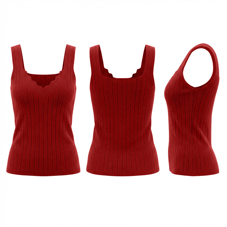 تاپ کبریتی زنانه Layona رنگ قرمز فریسایز