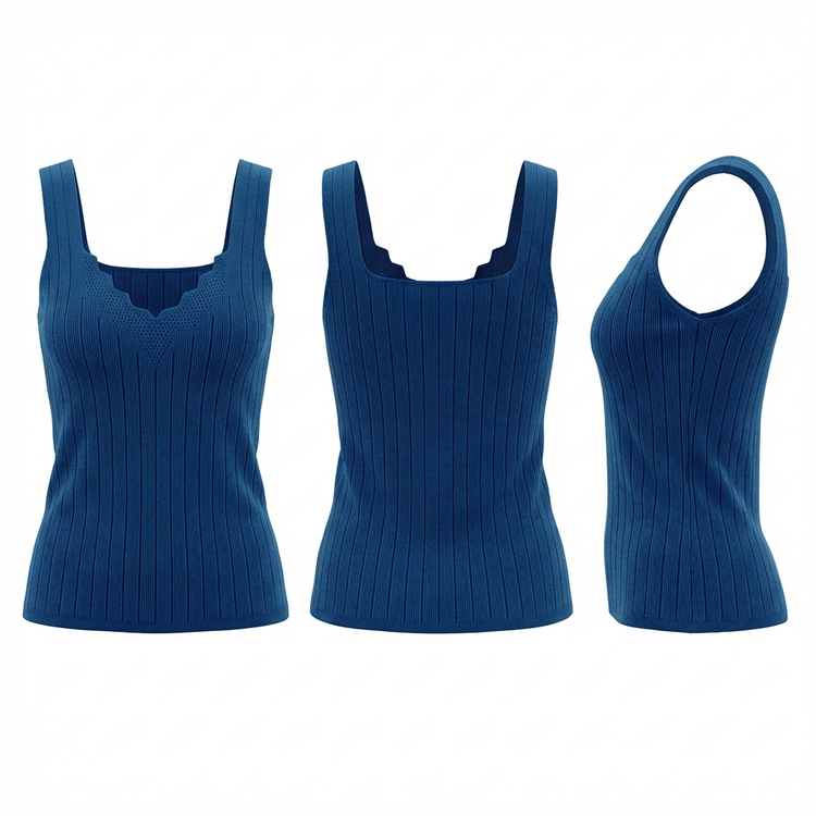 تاپ کبریتی زنانه Layona رنگ آبی فریسایز